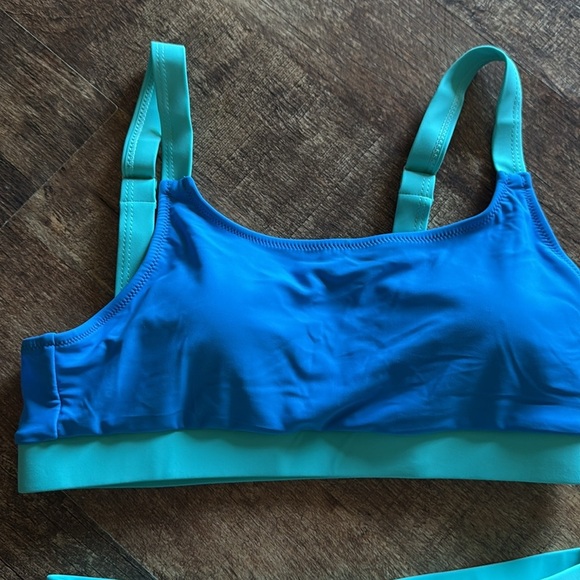 ZINPRETTY Women High Waisted Bikini Sets Color Block Swimsuits 2 Piece - Picture 8 of 9